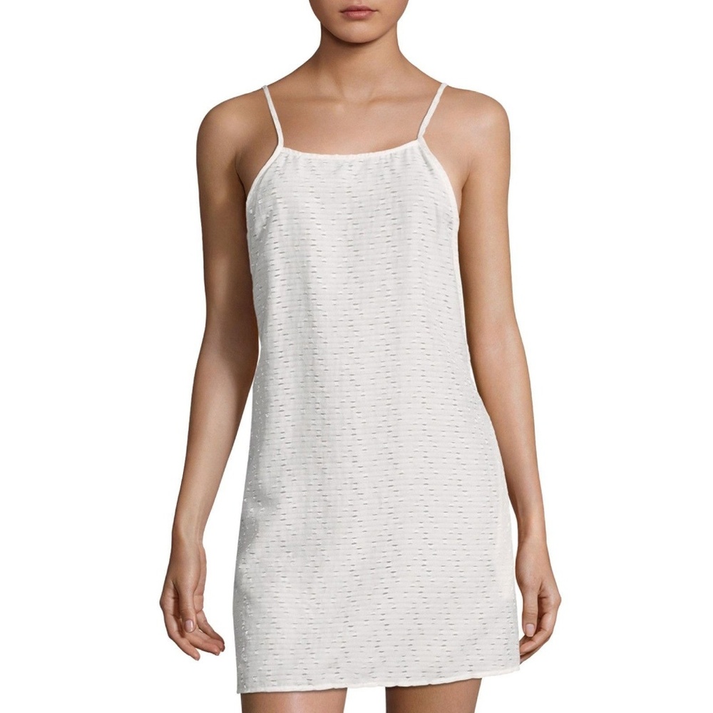 Onia NWT White Coverup Dress Sasha Eyelet Summer Large